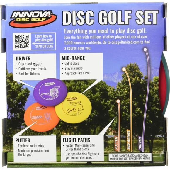 Disc Golf Set–Driver, Mid-Range & Putter, Comfortable DX Plastic,Colors May Vary - Picture 2 of 5